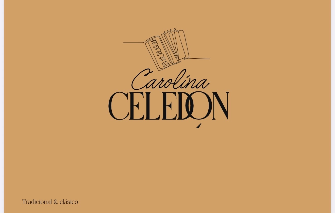 Selected Carolina Celedón accordion-inspired artist logo