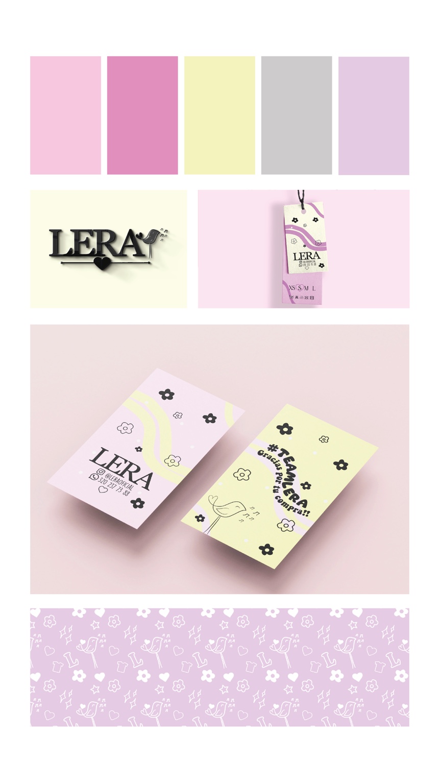 LERA boutique logo and pastel color palette